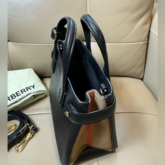 Burberry Banner tote black with nova check - Picture 6 of 10